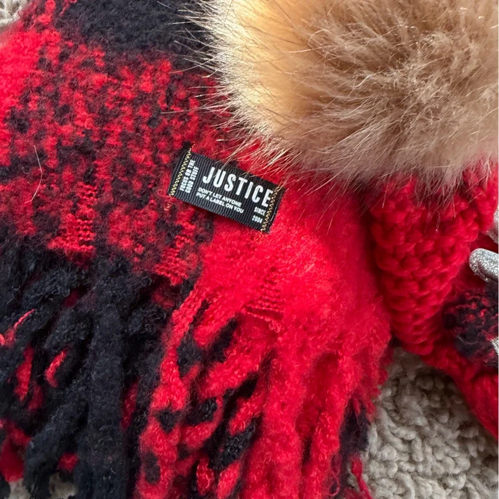 JUSTICE‎ Winter Hat + Scarf Set NWT ❄️✨